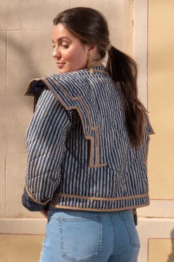 Chaqueta Acolchada Rayas