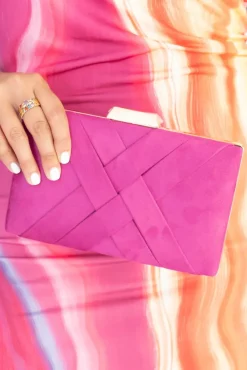 Clutch Entrelazado Fucsia