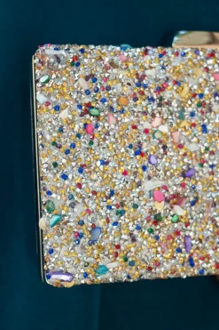 Clutch Pedrería Plateada