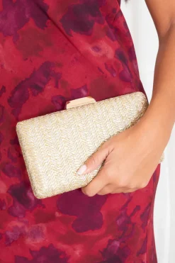 Clutch Raffia Oro