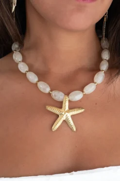 Collar Bolas Cristal y Estrella