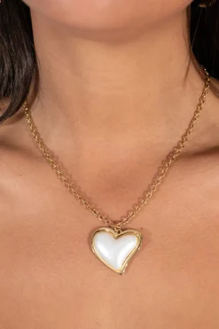 Collar Corazón Perlado