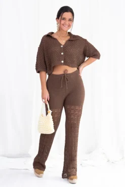 Pantalón Maxi Crochet Acampanado