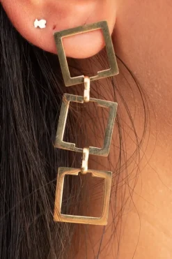 Pendientes Acero Cubos