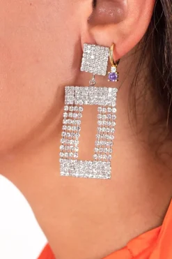Pendientes Cuadrados Glitter