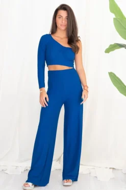 Top Asimétrico Lurex Fruncido