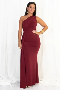 Vestido Asimétrico Lycra con Tira Larga