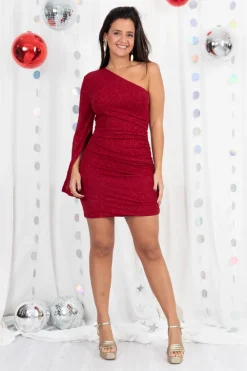 Vestido Asimétrico Manga Acampanada
