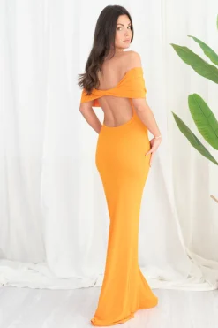 Vestido Bardot Espalda Abierta