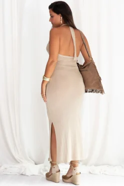 Vestido Crochet Escote Cascada