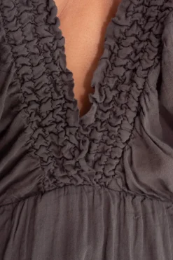 Vestido Fluido Escote V