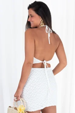 Vestido Halter Blonda