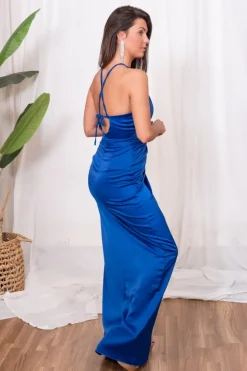Vestido Halter Drapeado
