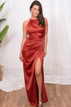 Vestido Halter Drapeado