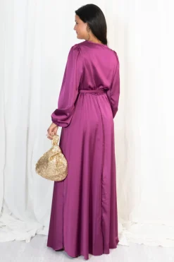 Vestido Largo Escote Cruzado