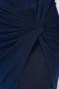 Vestido Lurex Falda Anudada