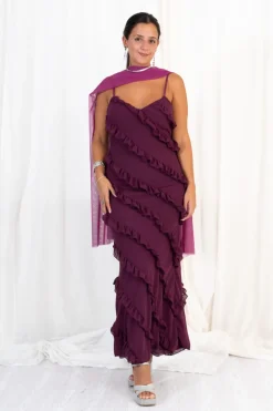 Vestido Maxi Tirantes Volantes