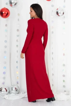 Vestido Nudo Largo Lurex