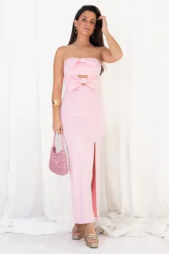 Vestido Strapless Lazos
