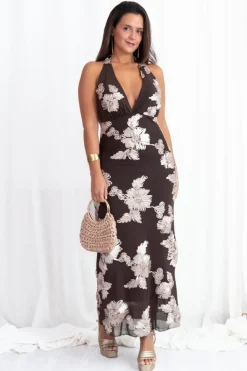 Vestido Tulle Bordado Flores